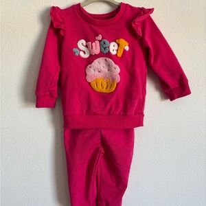 Sweet Cupcake Pink Toddler Outfit
